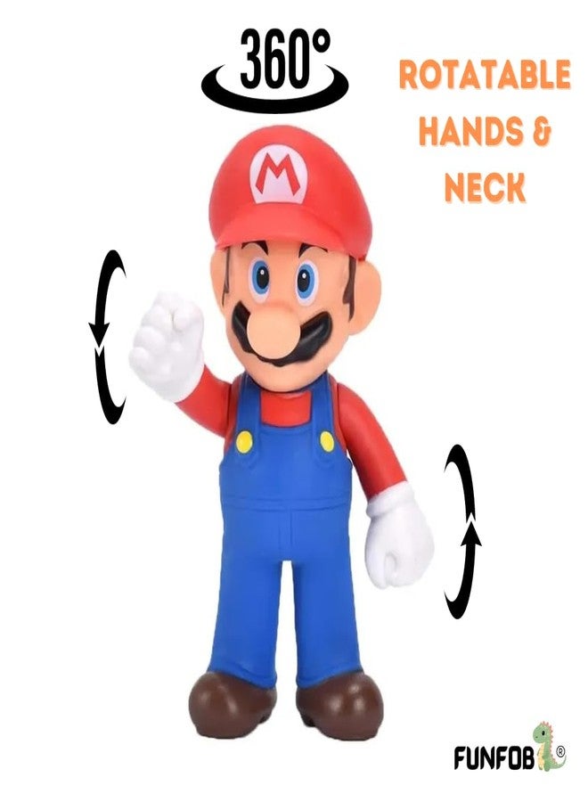 FUNFOB Mario Toys Action Figures Height -11CM Collectible Gifting PVC Multicolour | Mario Red - Image 2